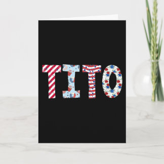 Tarjeta 4 de julio Tito patriótico Día de la Independencia