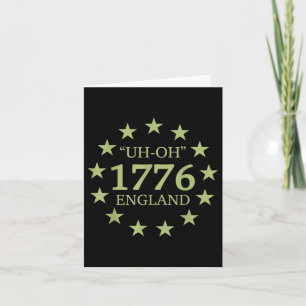 Tarjeta 4 De Julio Uh-oh Inglaterra 1776 Gracioso Patr Ame
