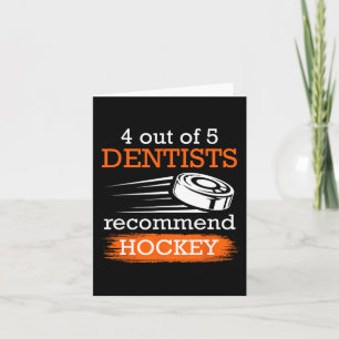 Tarjeta 4 de los 5 dentistas recomiendan el hockey sobre h