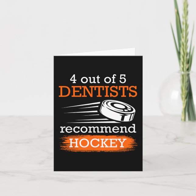 Tarjeta 4 de los 5 dentistas recomiendan el hockey sobre h (Anverso)
