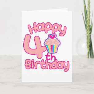 Tarjeta ¡4to cumpleaños feliz!