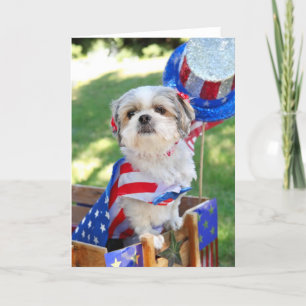 Tarjeta 4to del perro de julio
