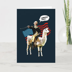 Tarjeta 4to del regalo divertido de Ll-América del Día de