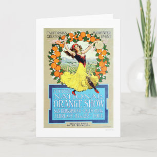 Tarjeta 4to Demostración anaranjada nacional 1914