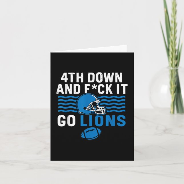 Tarjeta 4to Down Y Jdrs Vamos Leones  (Anverso)