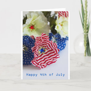 Tarjeta 4to feliz de la celebración de julio