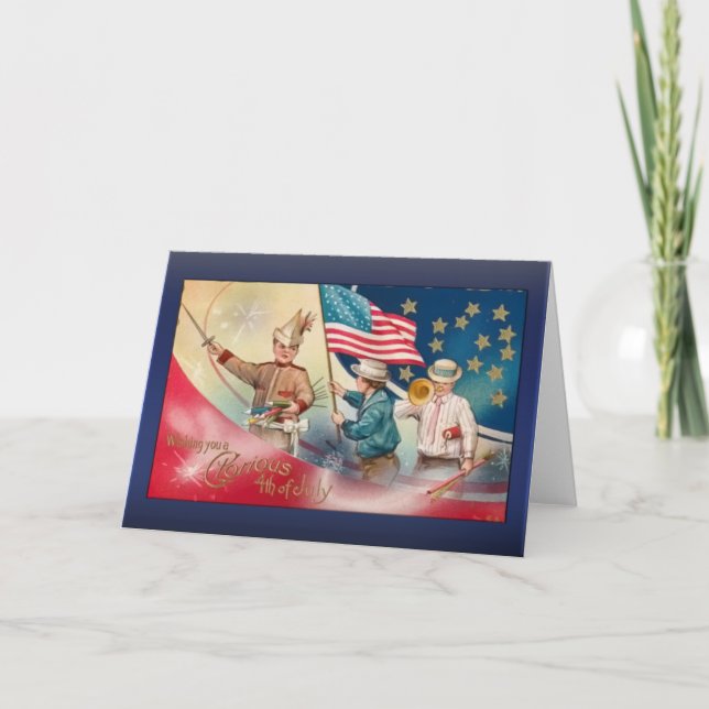 Tarjeta 4to glorioso de los saludos de julio (Anverso)