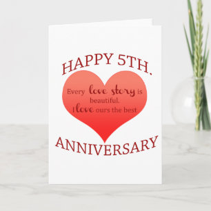 Tarjeta 5º Aniversario