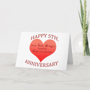 Tarjeta 5º Aniversario