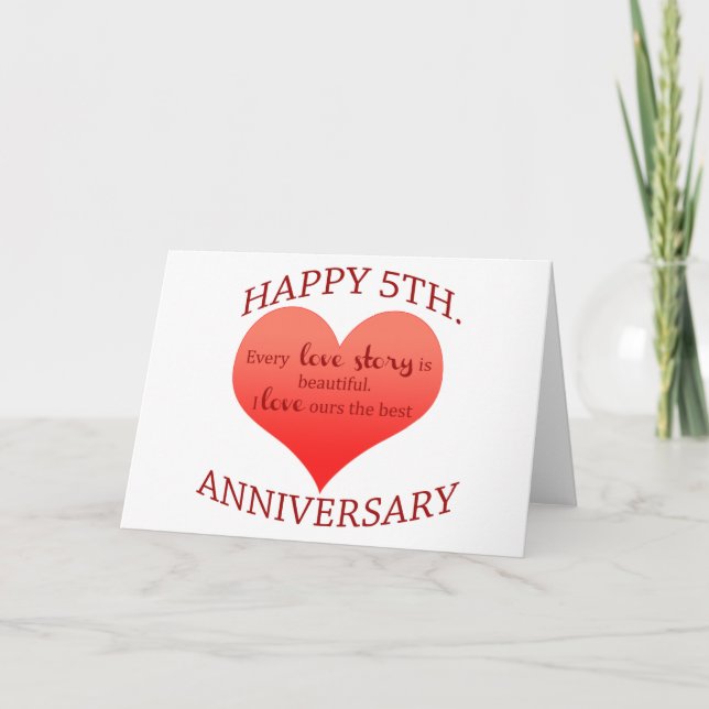 Tarjeta 5º Aniversario (Anverso)