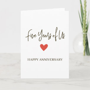 Tarjeta 5º Aniversario – Cinco Años de Nosotros