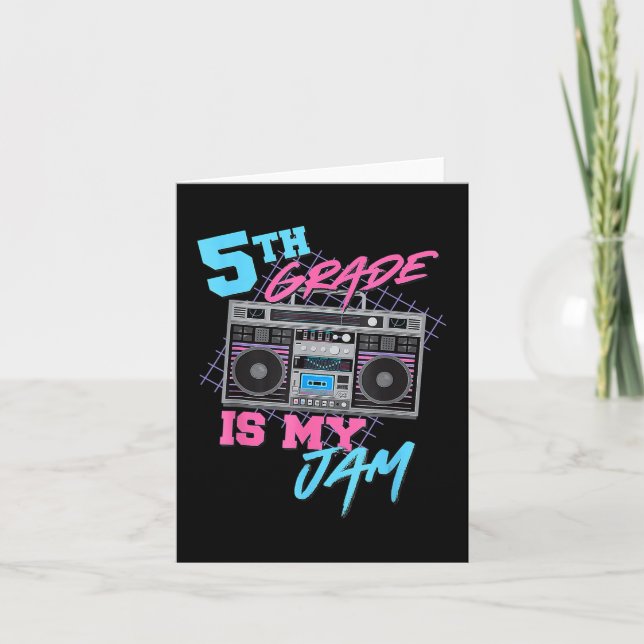 Tarjeta 5º Grado: Mis Jam Divertidos Profesores (Anverso)