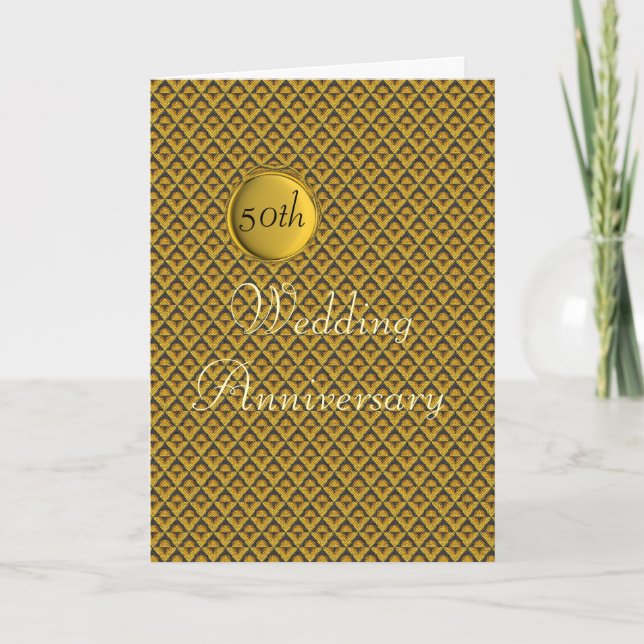 Tarjeta 50º Aniversario de Boda de Oro (Anverso)