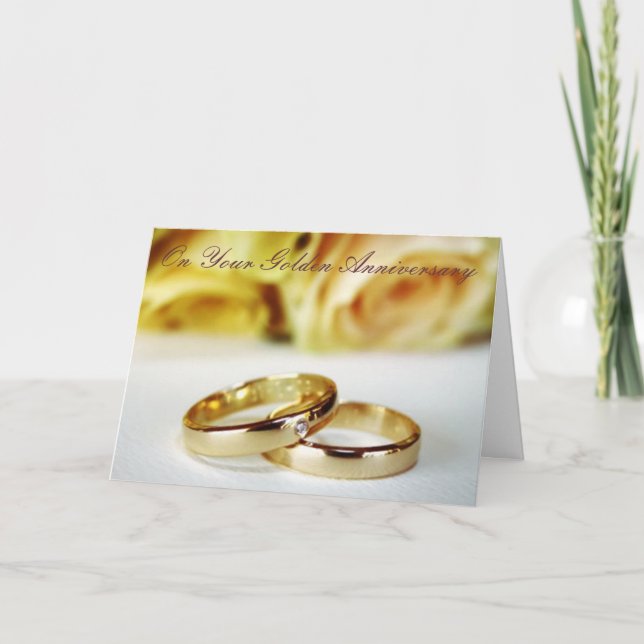 Tarjeta 50º Aniversario de Bodas de Oro (Anverso)