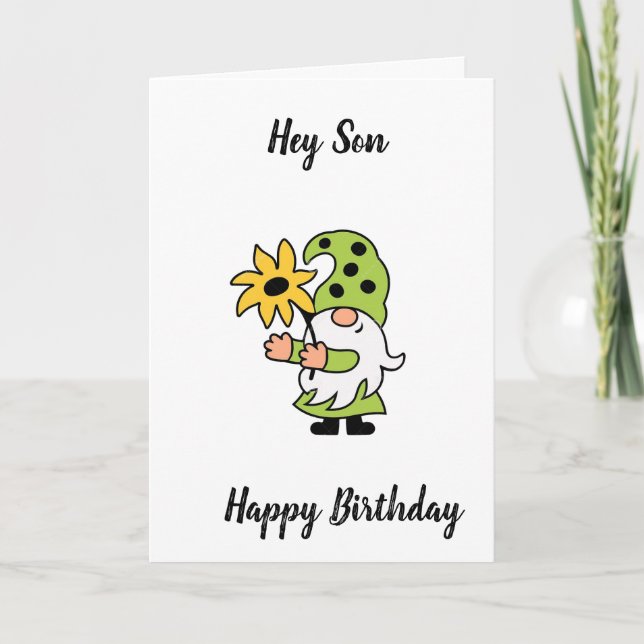 TARJETA **50º CUMPLEAÑOS** A HIJO DE GUAY GNOME (Anverso)