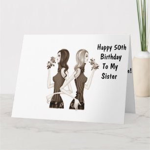 TARJETA **50º** CUMPLEAÑOS DESEOS A MI **HERMANO**