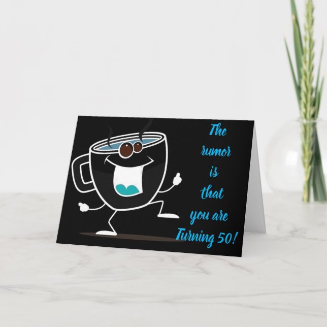 TARJETA **50º CUMPLEAÑOS** ES UNA RAZÓN "PARA EL FIESTA" (Anverso)
