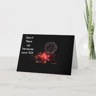 TARJETA **50º CUMPLEAÑOS* ¡NO TE ENFERMOS!