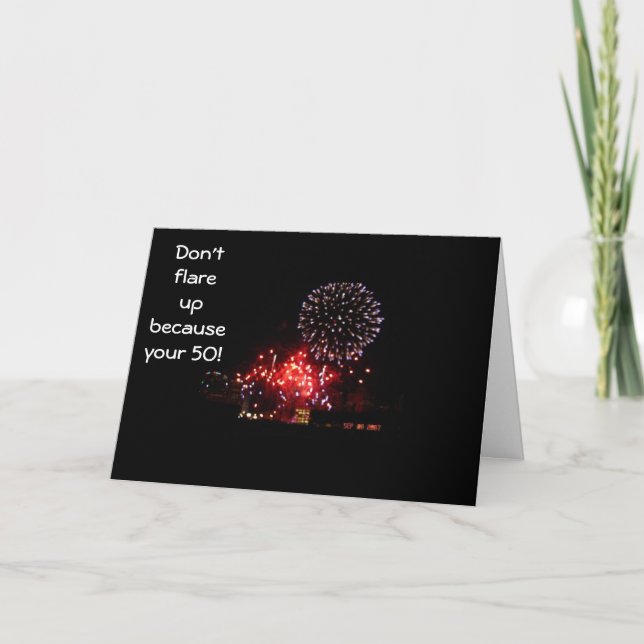 TARJETA **50º CUMPLEAÑOS* ¡NO TE ENFERMOS! (Anverso)