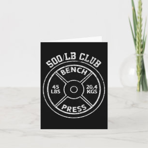 Tarjeta 500 Lbs Bench Press Club Gym WeightlifP