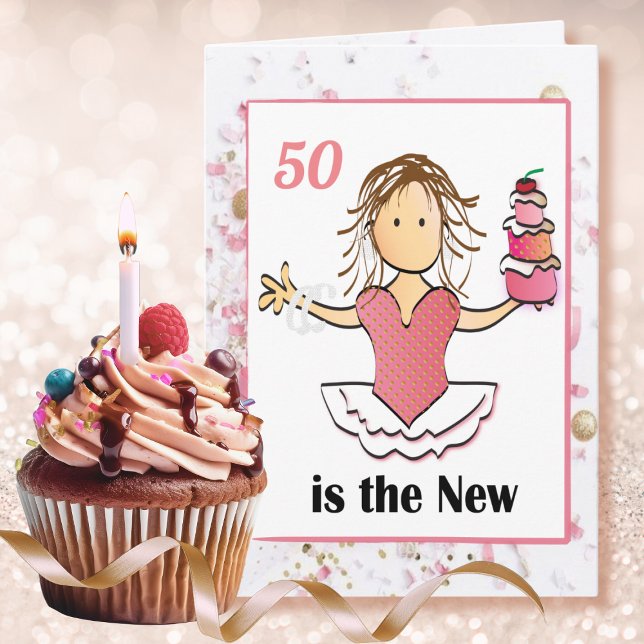 Tarjeta 50.ª fabulosa Personalizado de una mujer divertida (Subido por el creador)