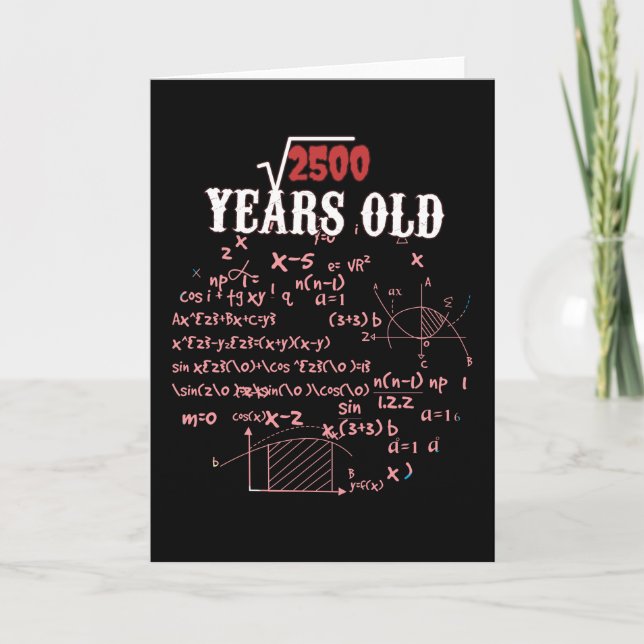 Tarjeta 50.ª matemática de cumpleaños (Anverso)