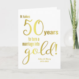 Tarjeta 50.º Aniversario Boda