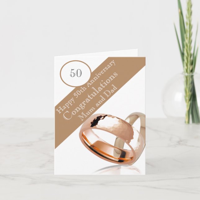 Tarjeta 50.º Aniversario Boda