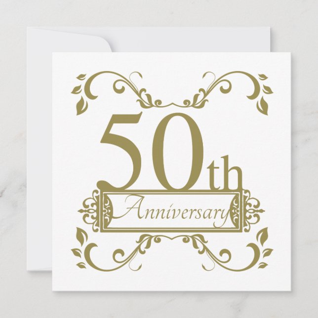 Tarjeta 50.º Aniversario Boda (Anverso)