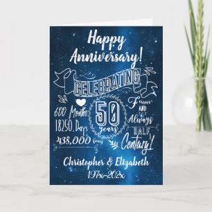 Tarjeta 50.º Aniversario Boda