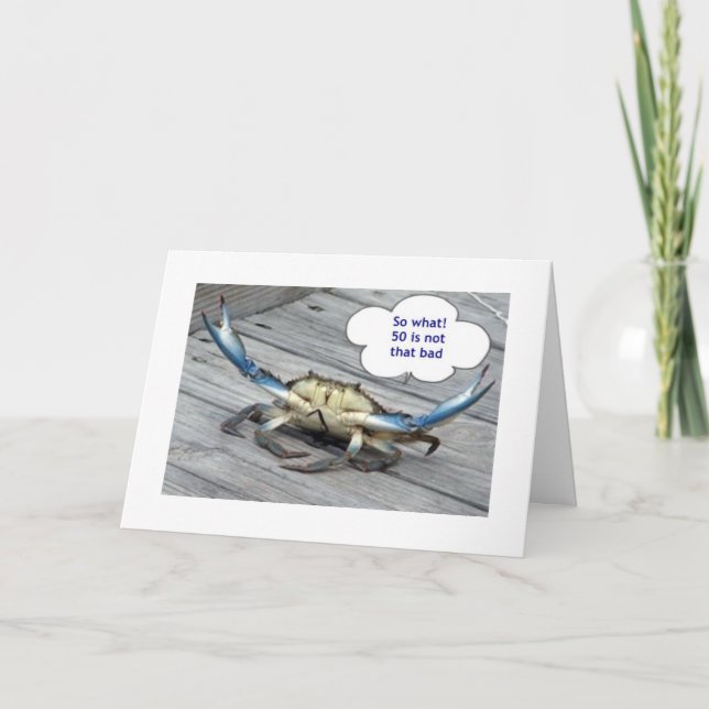 TARJETA 50.º CUMPLEAÑOS CON CRABBY CRAB (Anverso)