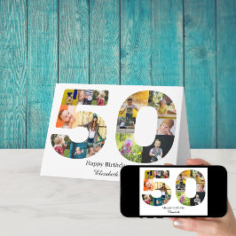 Tarjeta 50.º Cumpleaños Crea tu propio Personalizado multi