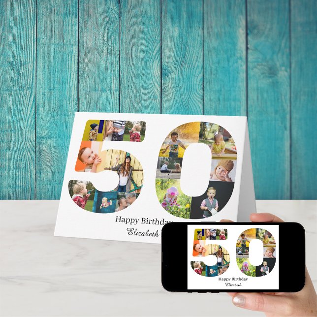 Tarjeta 50.º Cumpleaños Crea tu propio Personalizado multi (Subido por el creador)