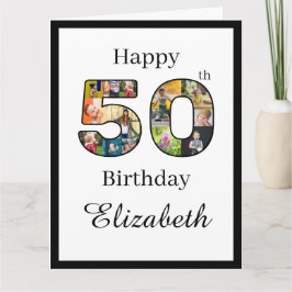 Tarjeta 50.º Cumpleaños Crea tu propio Personalizado multi
