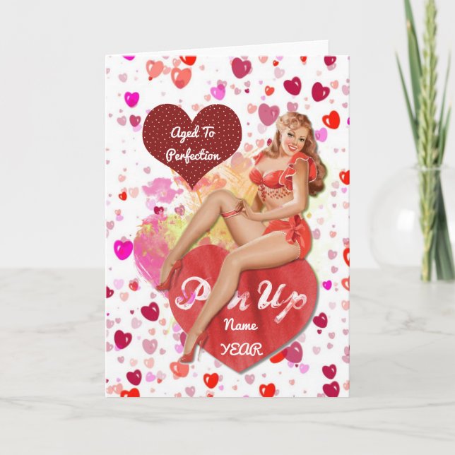 Tarjeta 50.º cumpleaños de sus regalos en Personalizable d (Anverso)