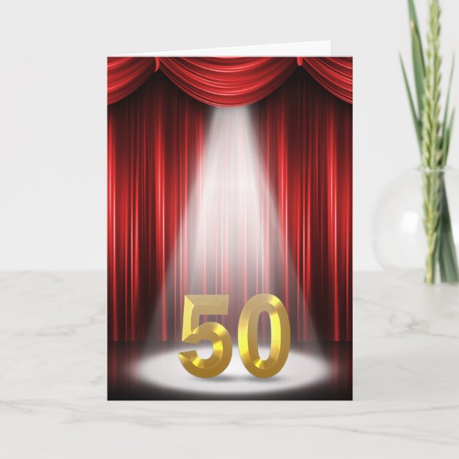 Tarjeta 50.º Cumpleaños En La Luz (Anverso)