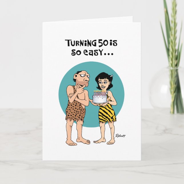 Tarjeta 50.º Cumpleaños Es Tan Fácil (Anverso)