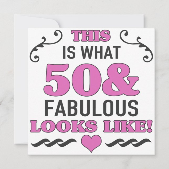 Tarjeta 50.º cumpleaños fabuloso (Anverso)