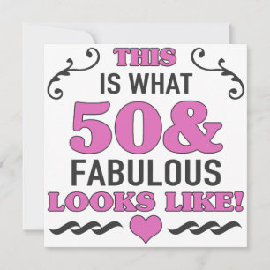 Tarjeta 50.º cumpleaños fabuloso