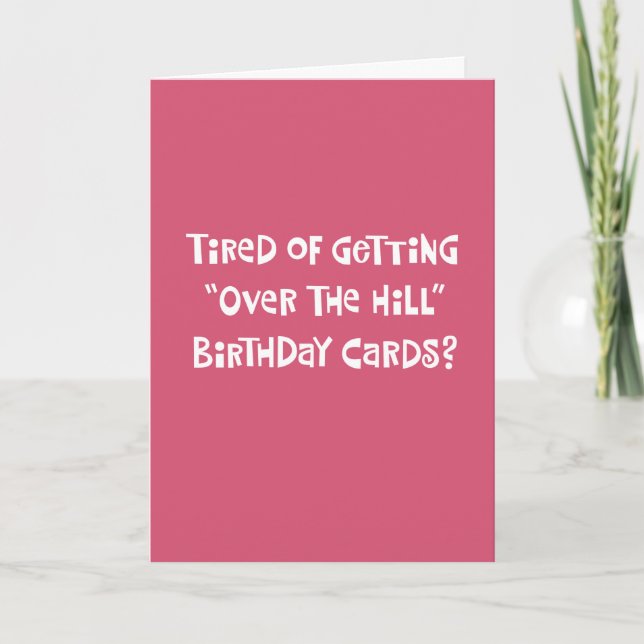 Tarjeta 50.º cumpleaños "Over the Hill" (Anverso)