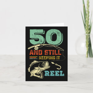 Tarjeta 50.º cumpleaños pescando 50 hombres pescadores Pu