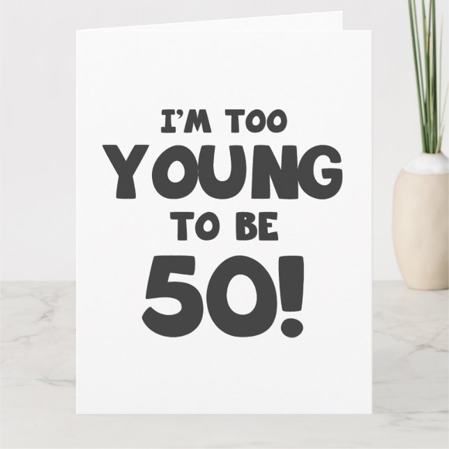Tarjeta 50.º humor de cumpleaños (Anverso)