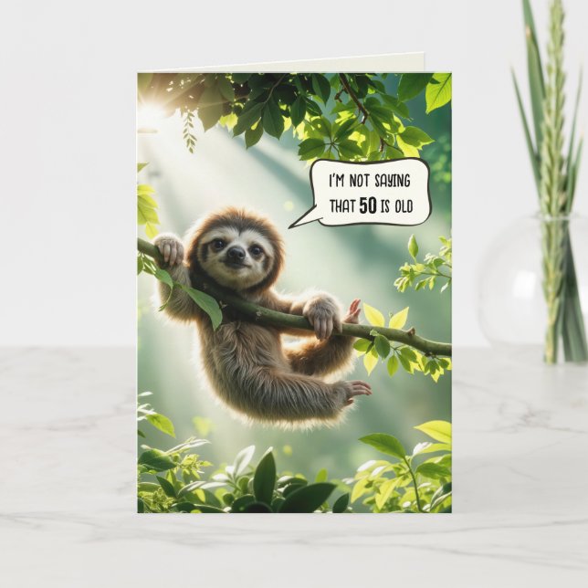 Tarjeta 50.º Humor De Leche De Cumpleaños (Anverso)