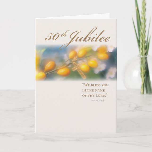 Tarjeta 50.º Jubileo en oro (Anverso)