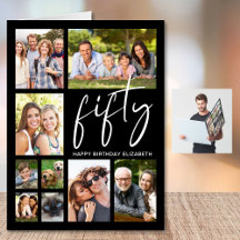 50.º Jumbo de Collage de fotos de cumpleaños