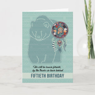 Tarjeta 50.º Oso Nativo Estadounidense