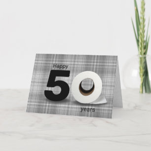 Tarjeta 50.º papel higiénico de cumpleaños rollo