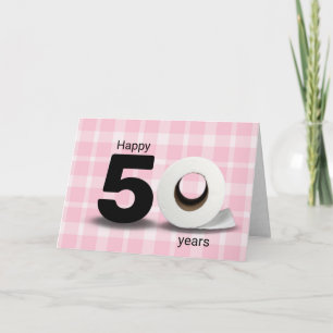 Tarjeta 50.º papel higiénico de cumpleaños rollo