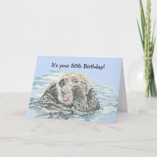 Tarjeta 50.º Personalizado de cumpleaños, aburrido, gracio (Anverso)
