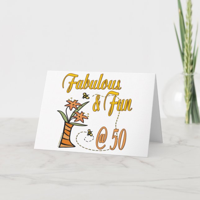 Tarjeta 50.º regalo de cumpleaños (Anverso)